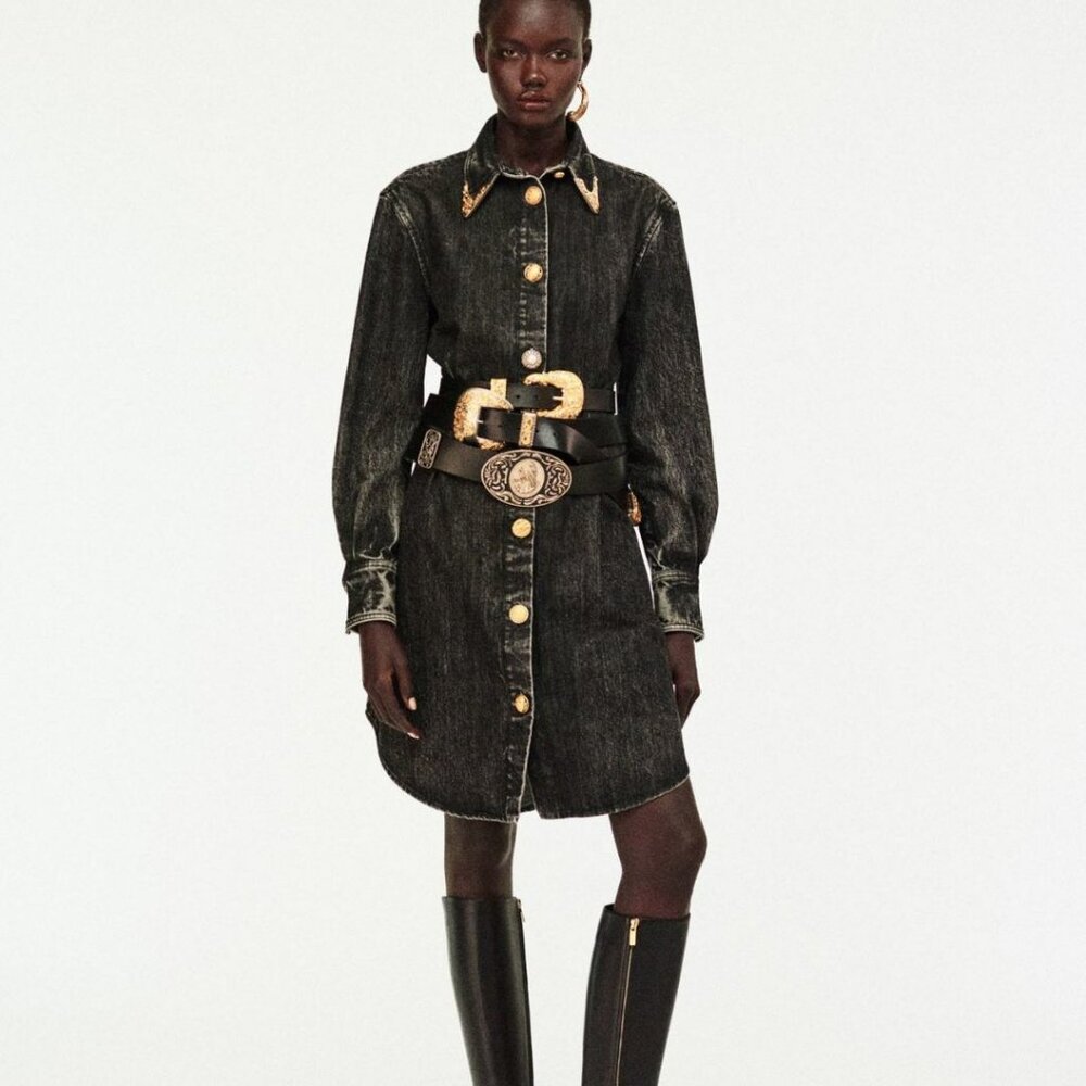 Schiaparelli 2025 New Denim Shirt Dress